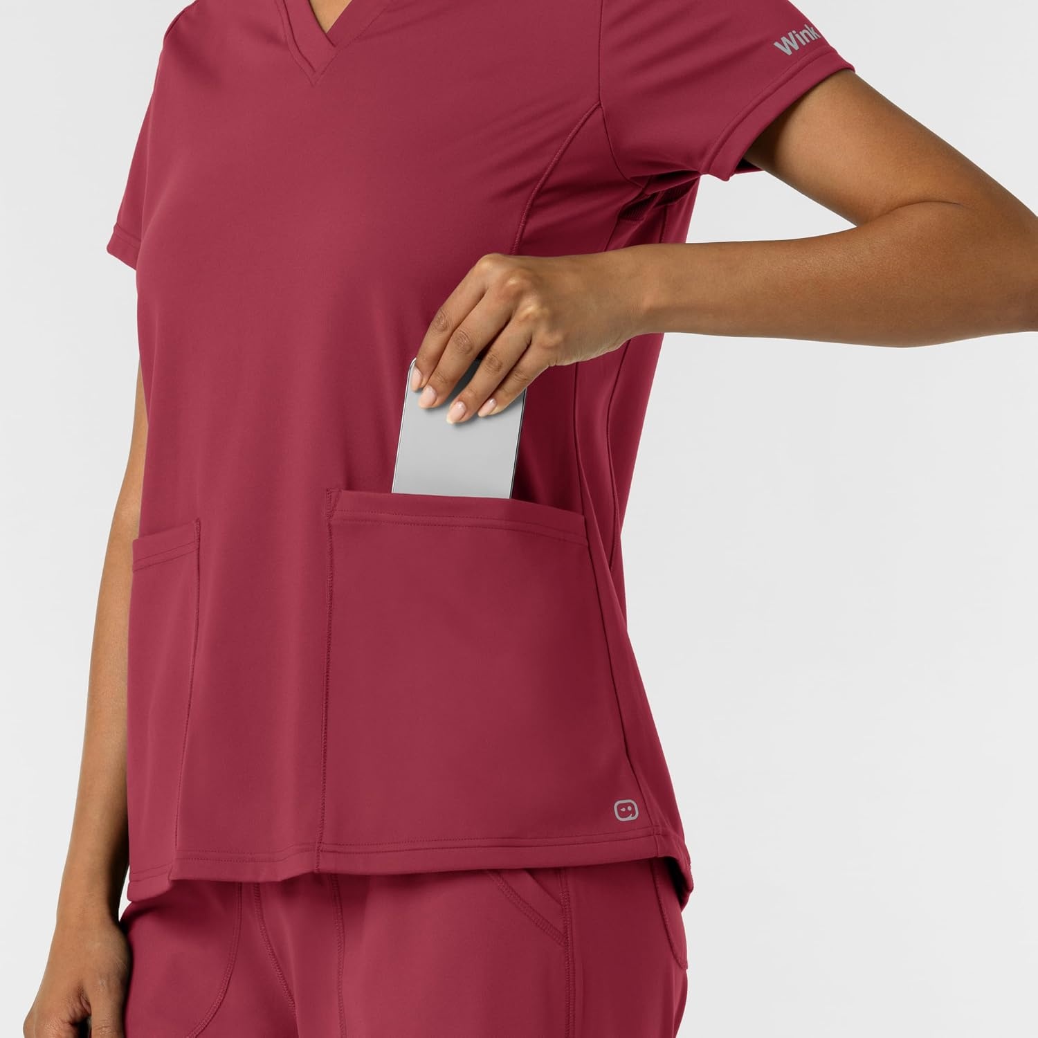 image:imageWink Womens Womens 2Pocket Scrub TopRuby