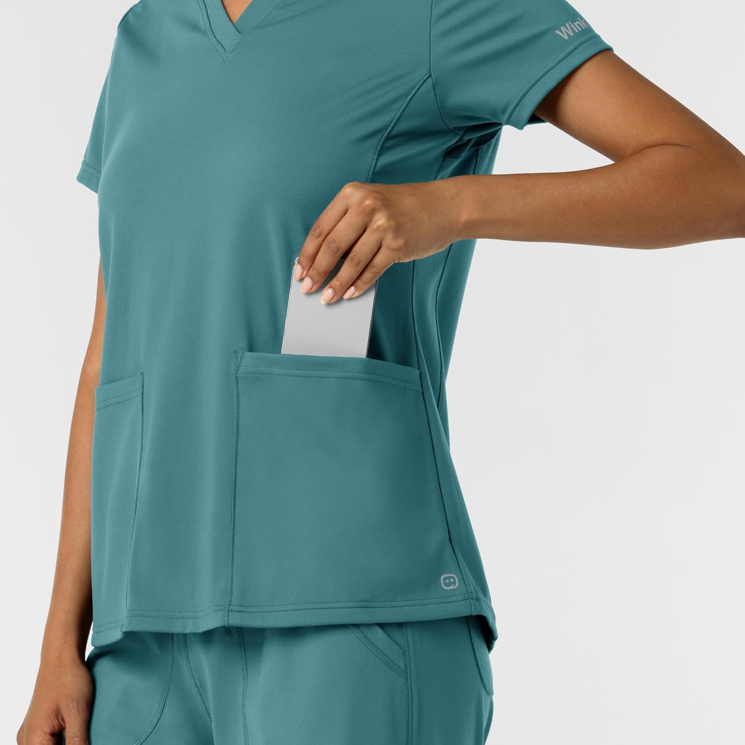 image:imageWink Womens Womens 2Pocket Scrub TopVintage Teal