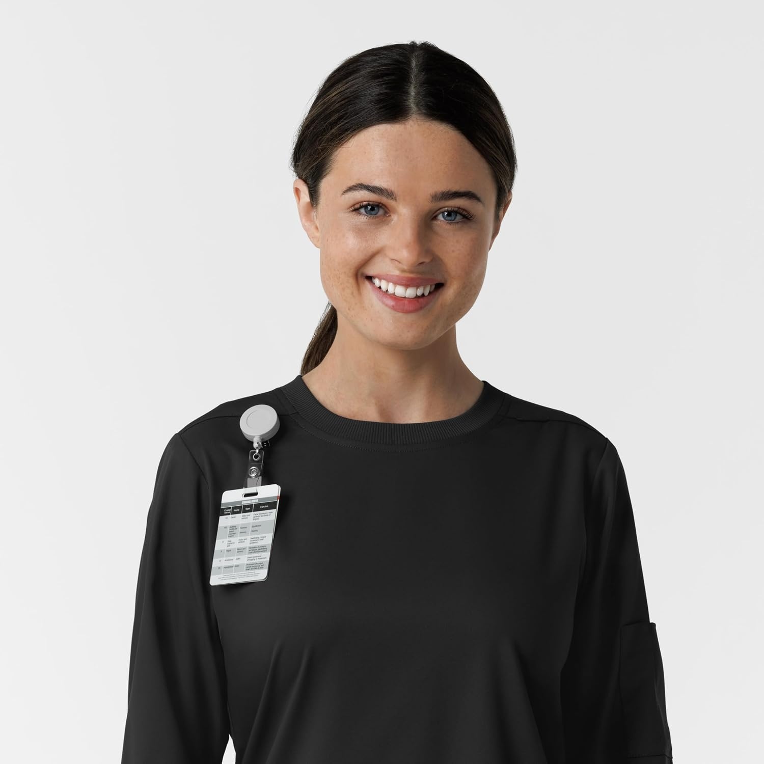 image:imageWink Womens Womens Classic Long Sleeve Scrub TeeBlack