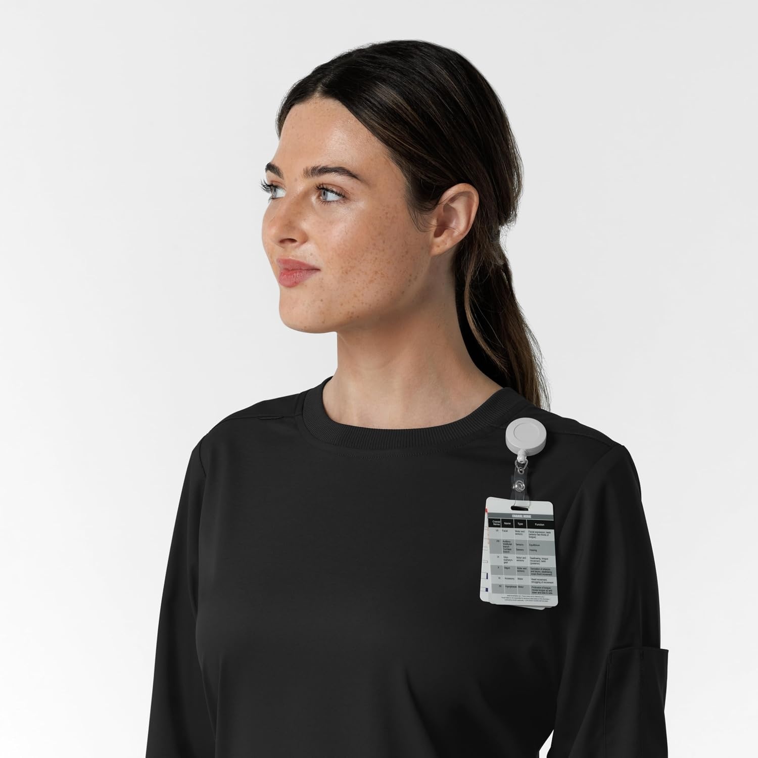 image:imageWink Womens Womens Classic Long Sleeve Scrub TeeBlack