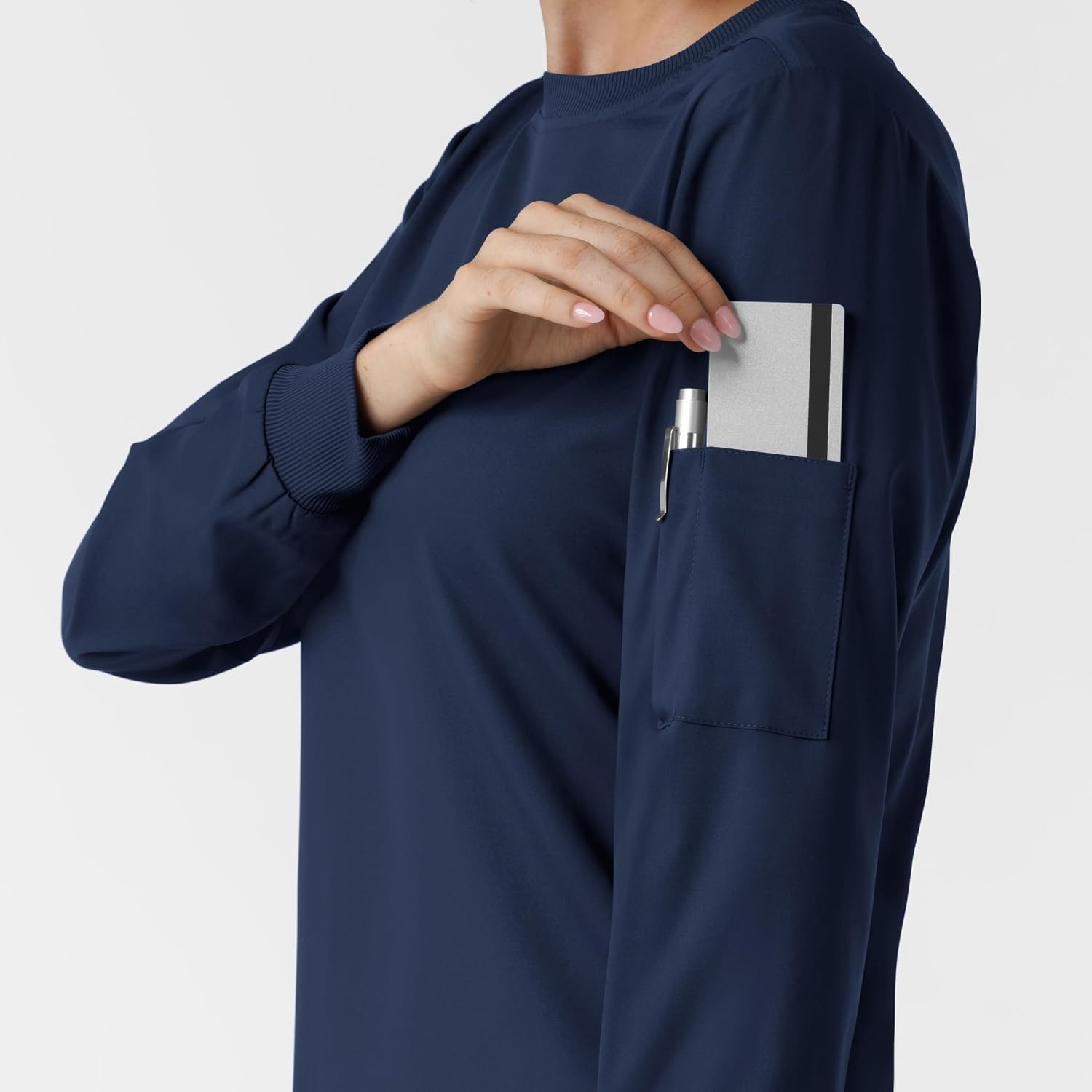 image:imageWink Womens Womens Classic Long Sleeve Scrub TeeNavy
