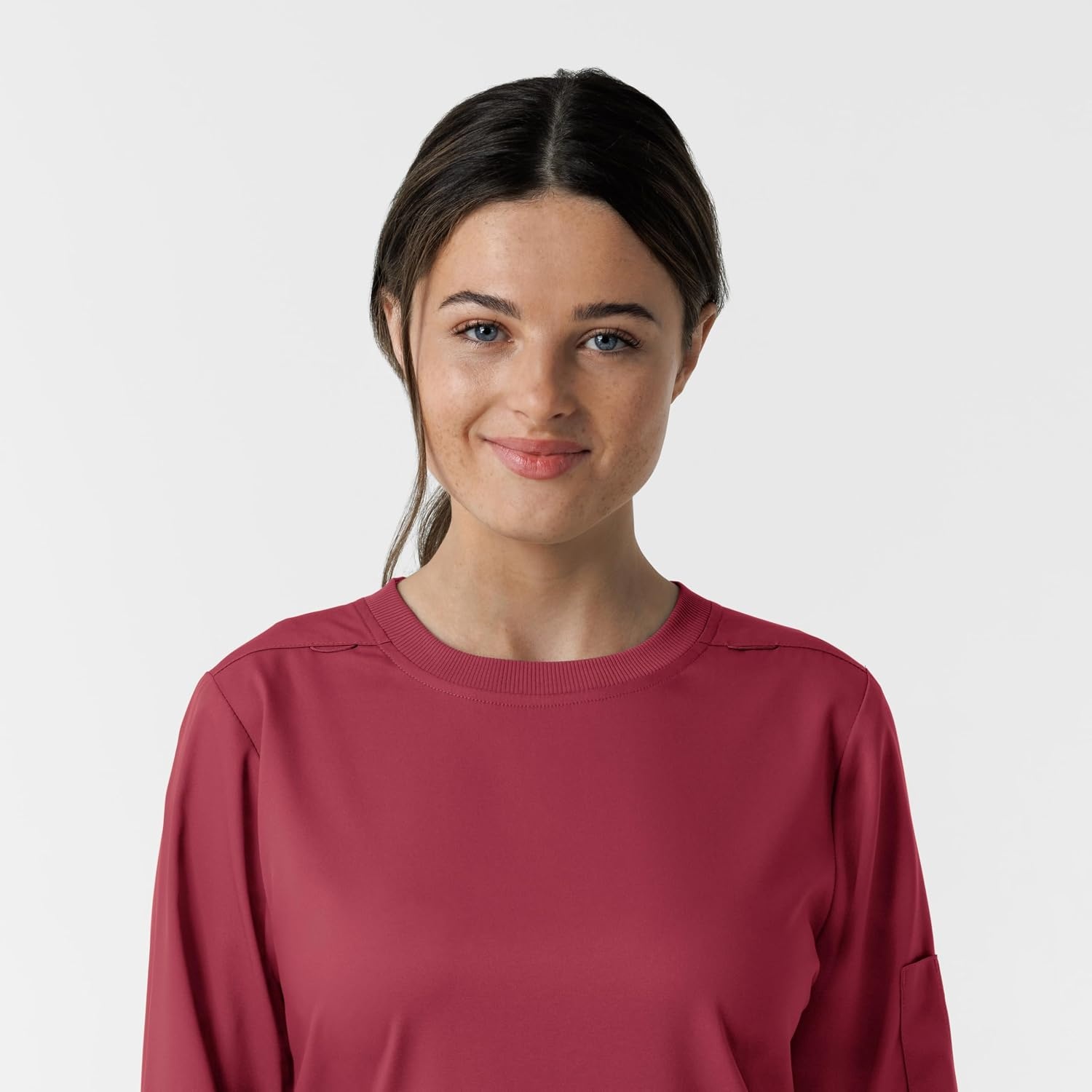image:imageWink Womens Womens Classic Long Sleeve Scrub TeeRuby