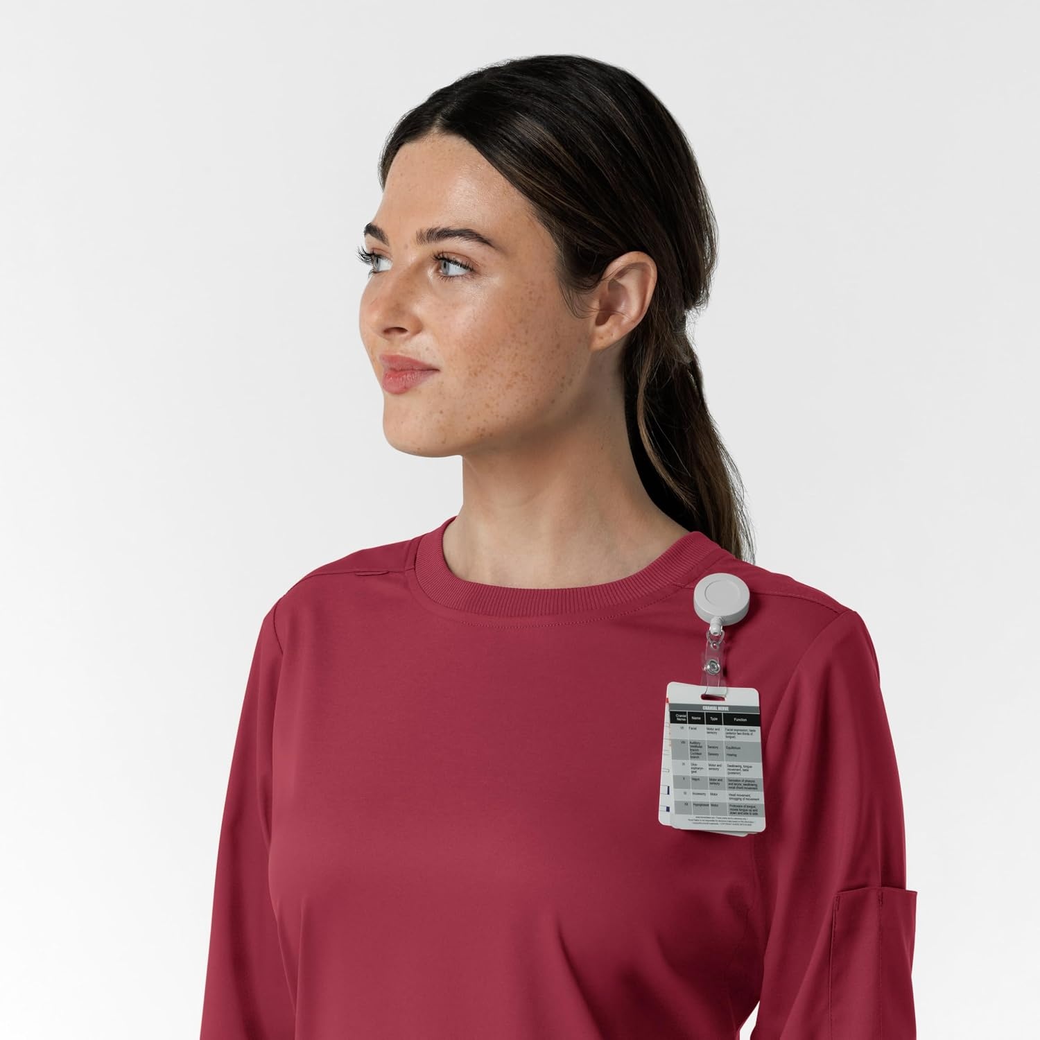 image:imageWink Womens Womens Classic Long Sleeve Scrub TeeRuby