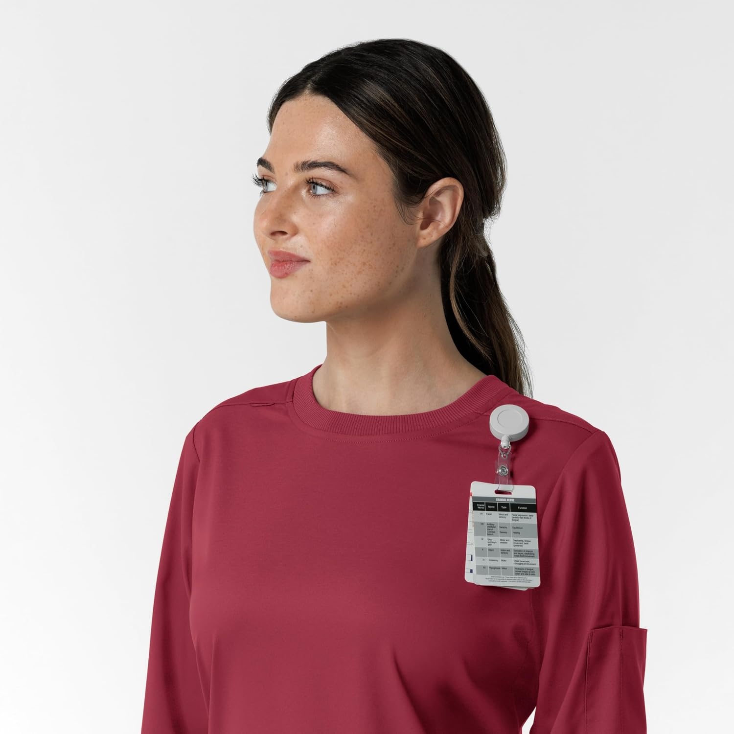 image:imageWink Womens Womens Classic Long Sleeve Scrub TeeRuby