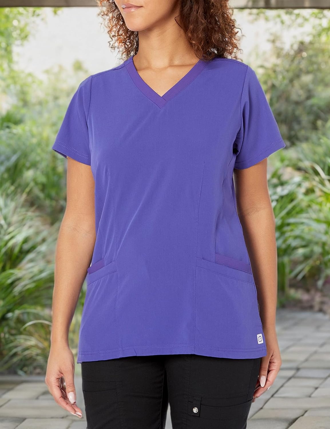 image:imageWink Womens Womens Flex Back VNeck Scrub TopGrape