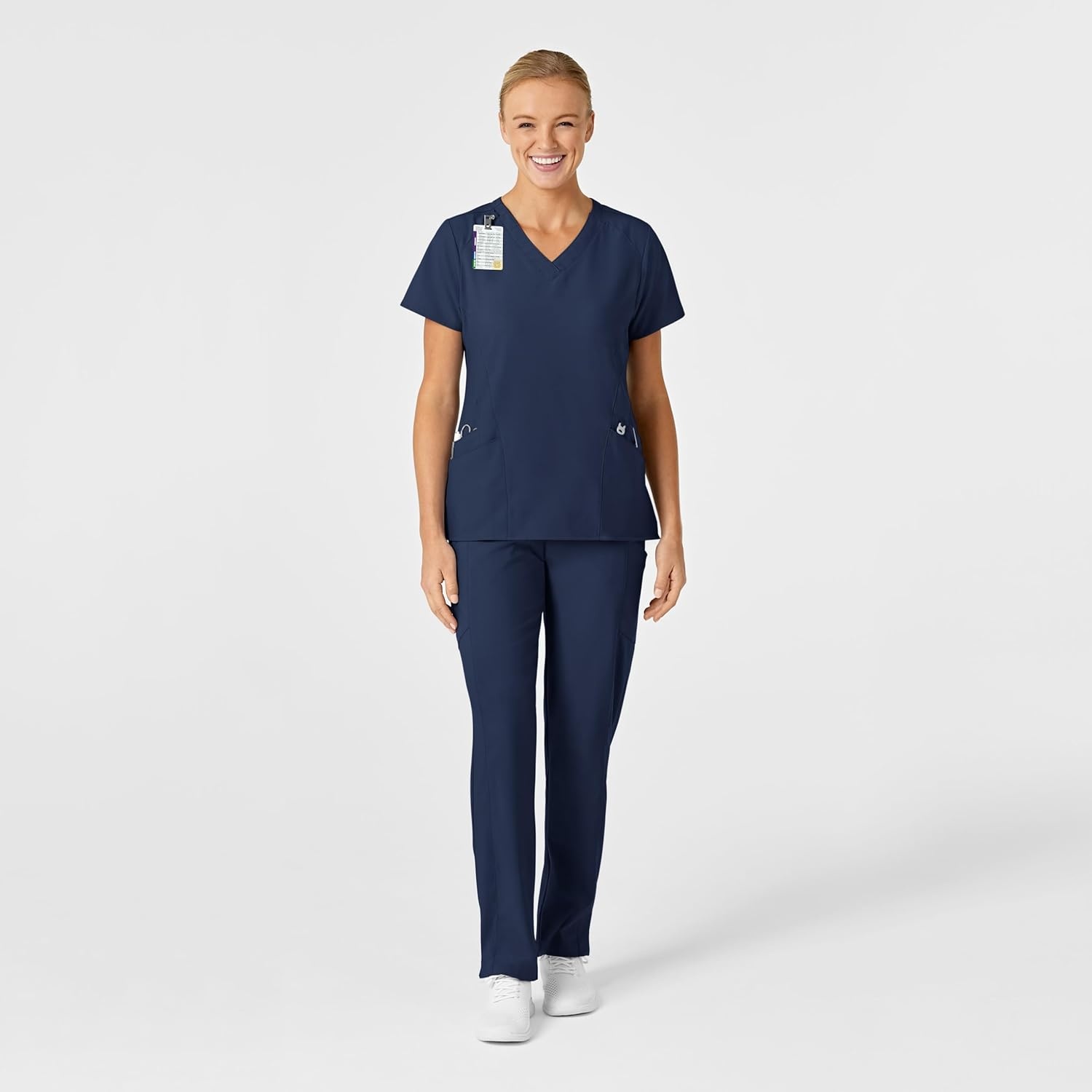 image:imageWink Womens Womens Stylized VNeck TopNavy