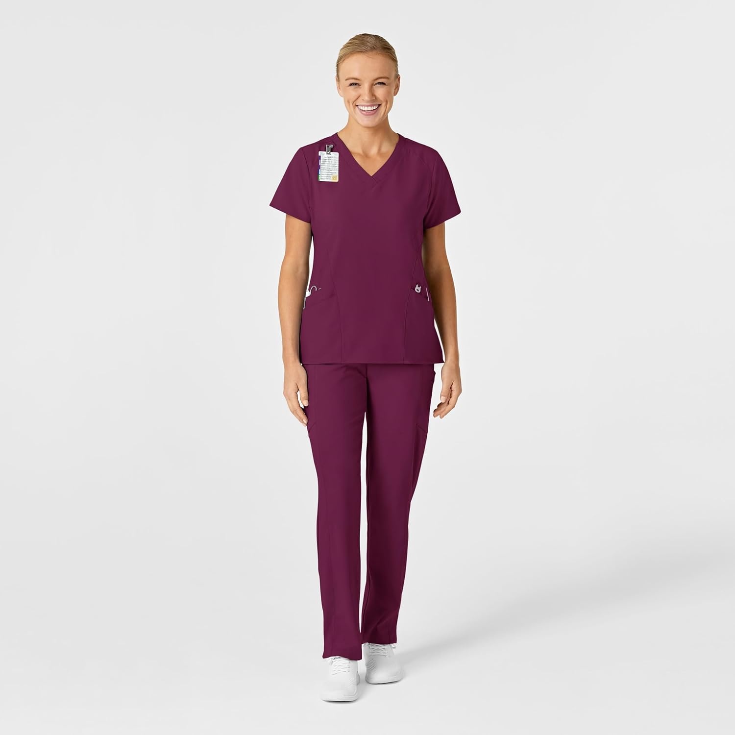 image:imageWink Womens Womens Stylized VNeck TopWine