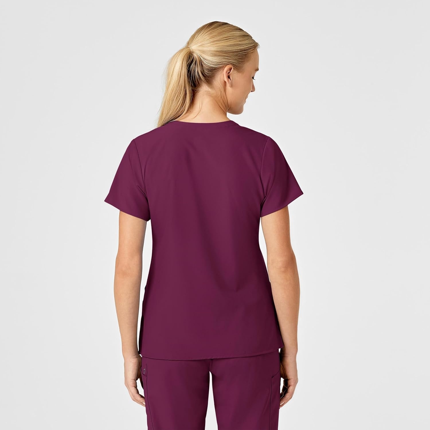 image:imageWink Womens Womens Stylized VNeck TopWine