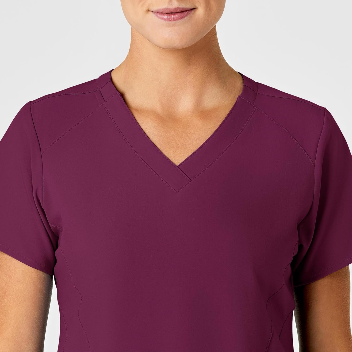 image:imageWink Womens Womens Stylized VNeck TopWine