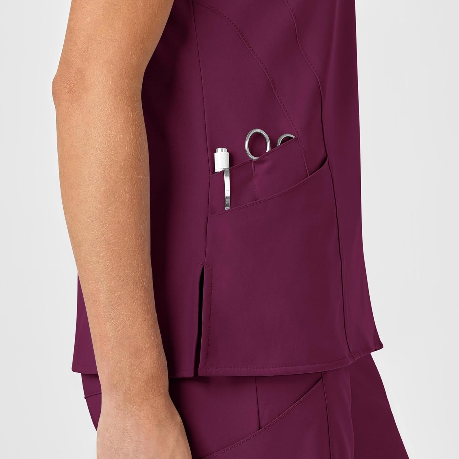image:imageWink Womens Womens Stylized VNeck TopWine