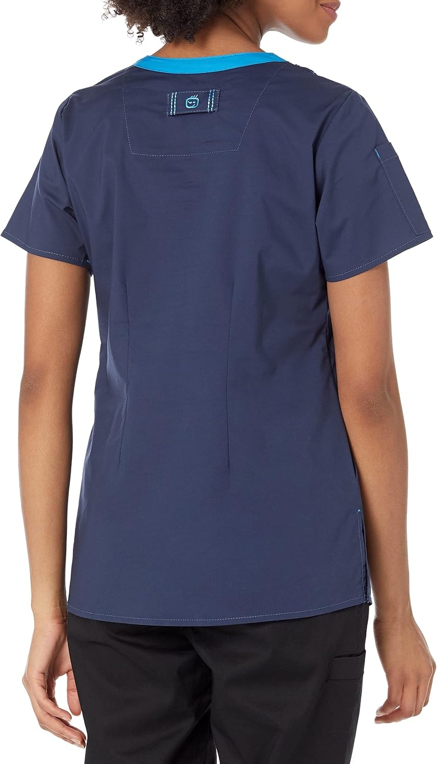 image:imageWink WonderFLEX Womens VNeck Tuckin Scrub TopNavy