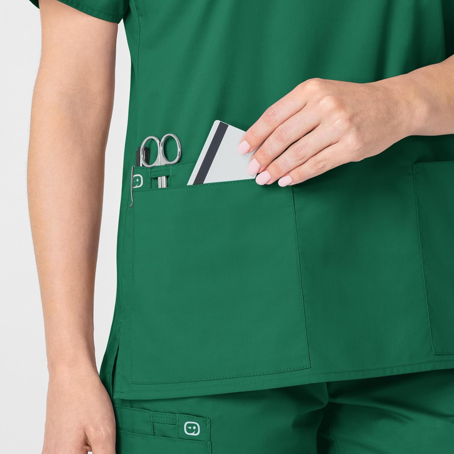 image:imageWink WonderWORK Scrubs for Women VNeck Scrub Tops Hunter L