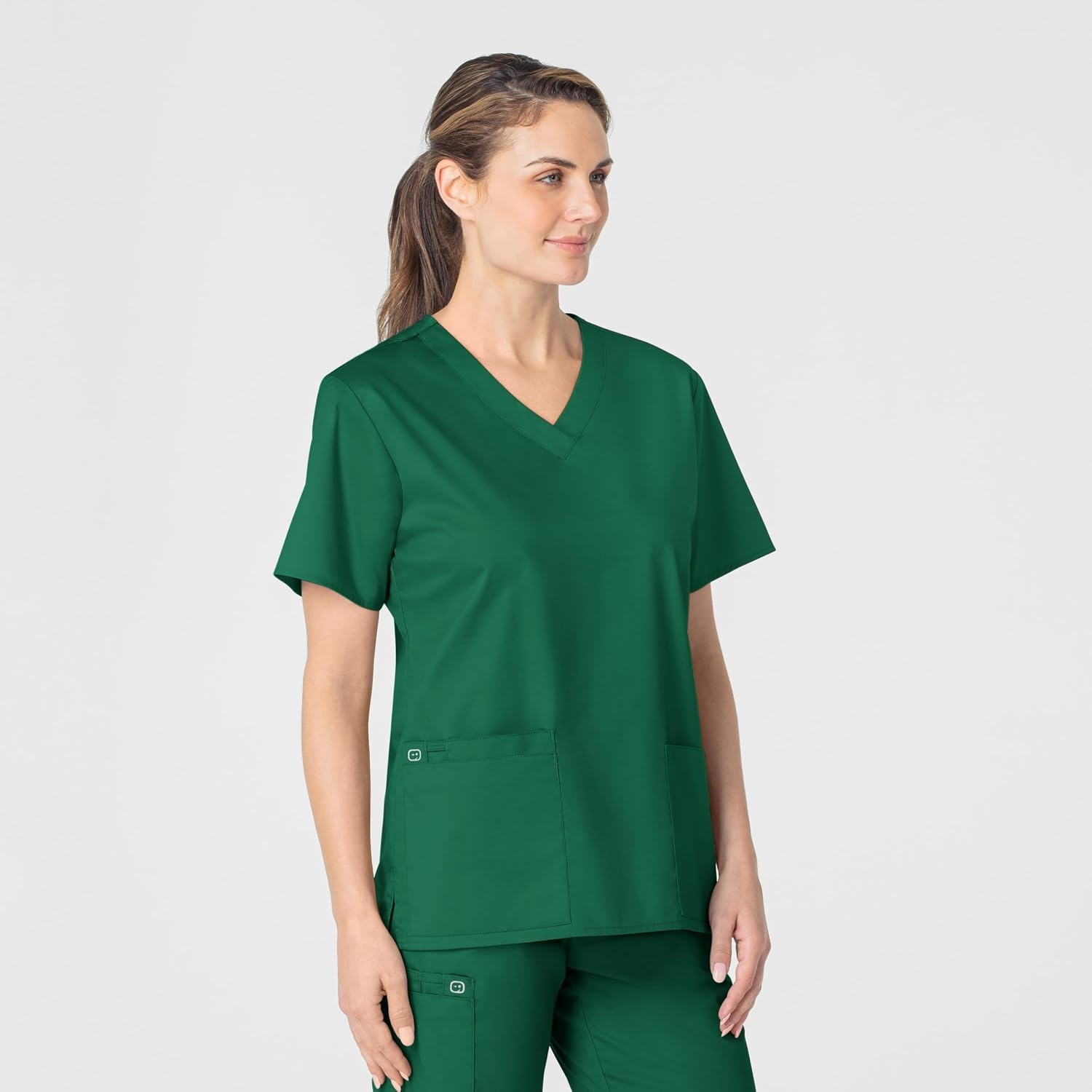 image:imageWink WonderWORK Scrubs for Women VNeck Scrub Tops Hunter XL