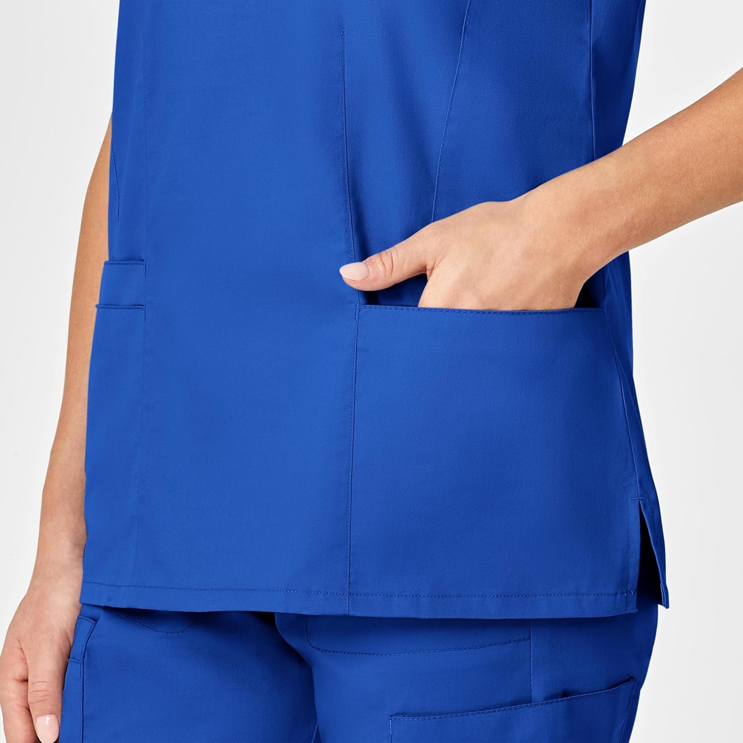 image:imageWink WonderWORK Womens Shaped VNeck Scrub TopRoyal