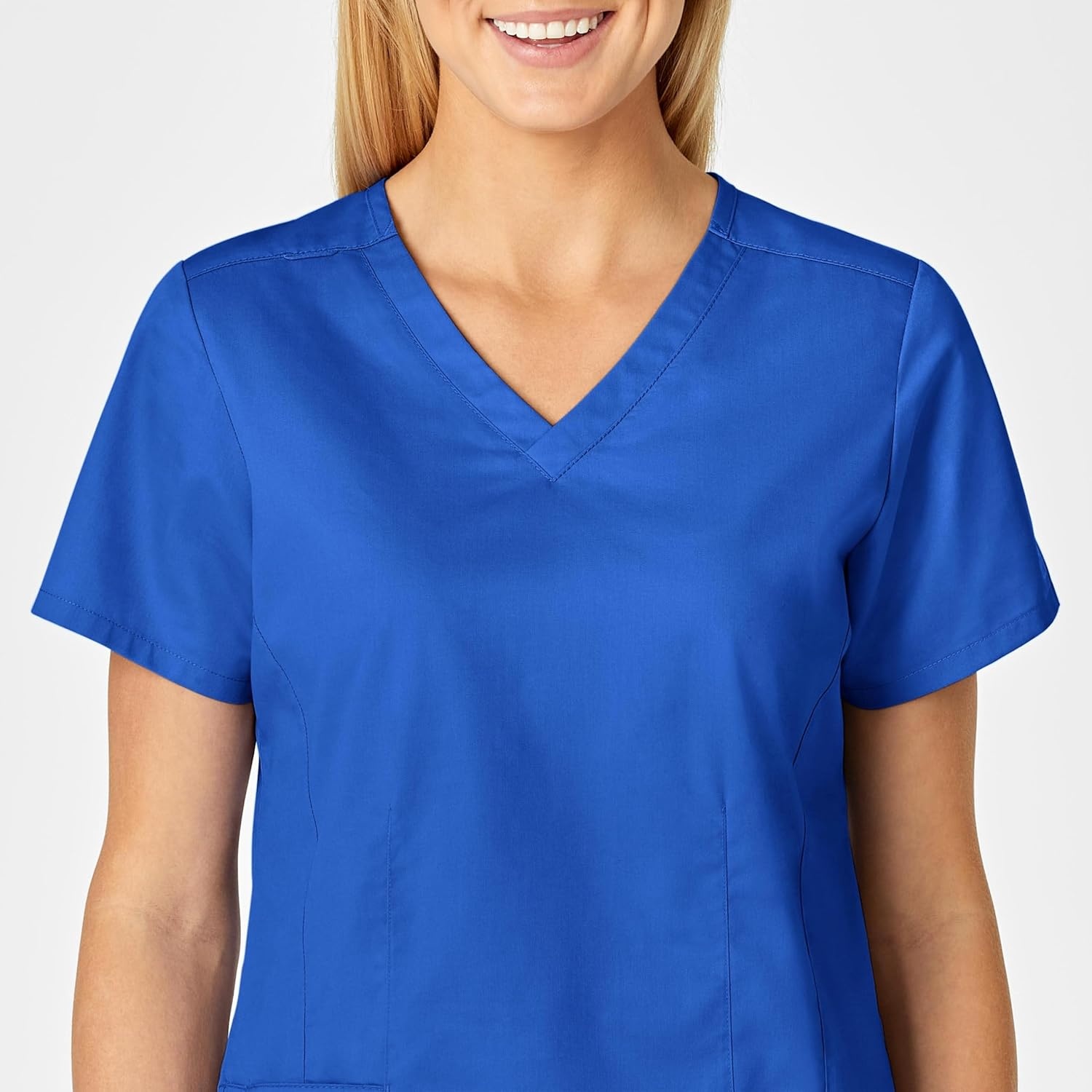 image:imageWink WonderWORK Womens Shaped VNeck Scrub TopRoyal