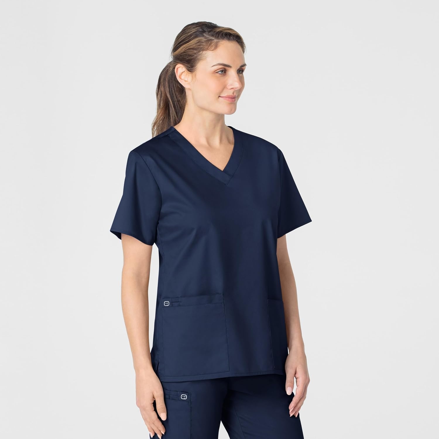 image:imageWink WonderWORK Womens VNeck Scrub Top Navy XS