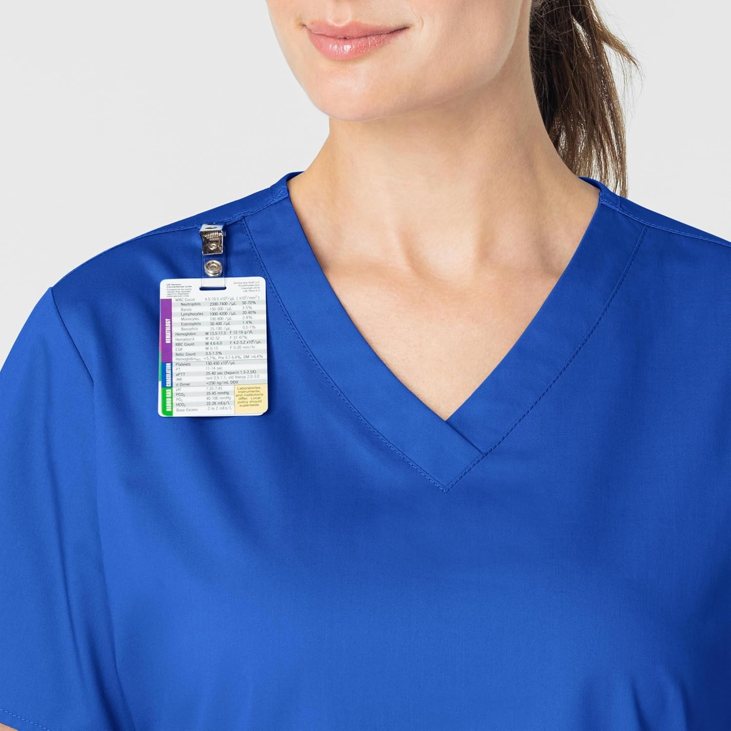 image:imageWink WonderWORK Womens VNeck Scrub Top Royal 4XL