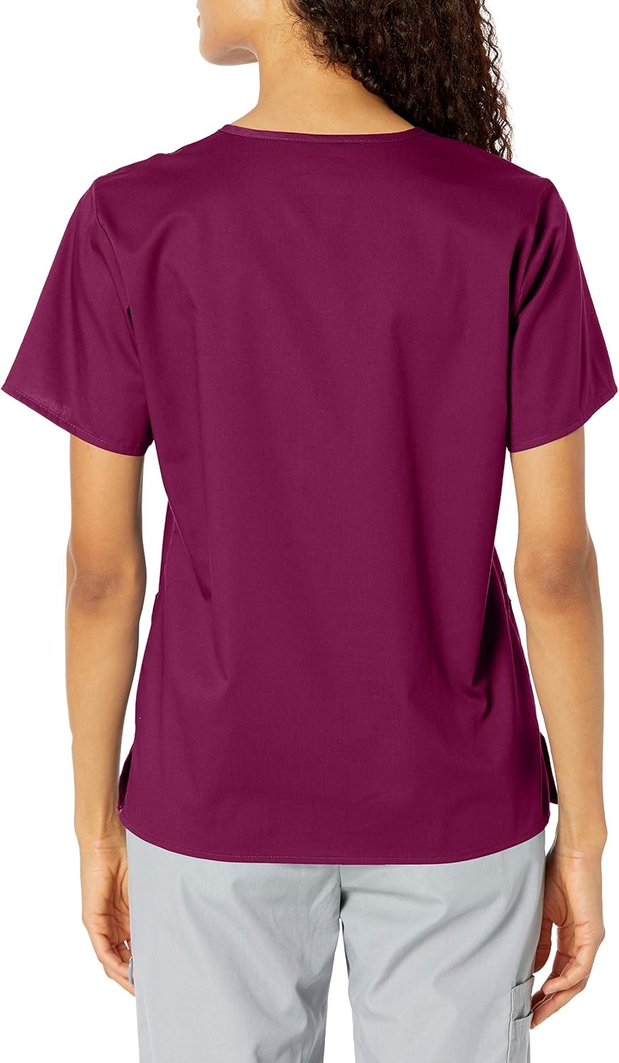 image:imageWink WonderWORK Womens VNeck Scrub Top Wine S