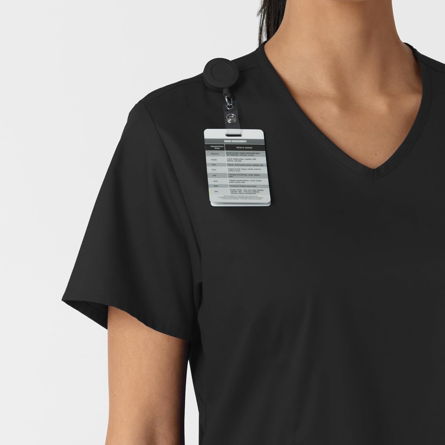 image:imageWink Work Womens Curved VNeck Scrub TopBlack
