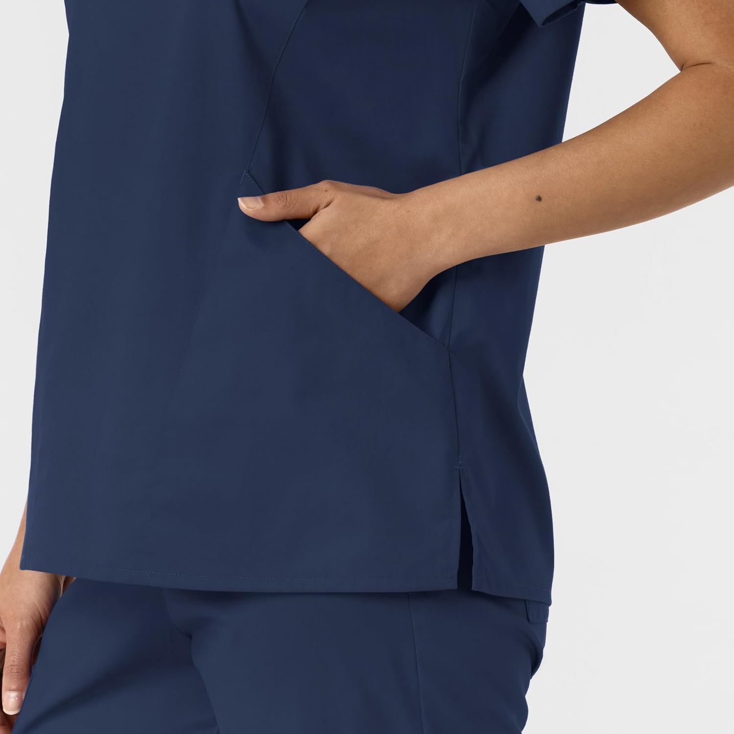 image:imageWink Work Womens Curved VNeck Scrub TopNavy