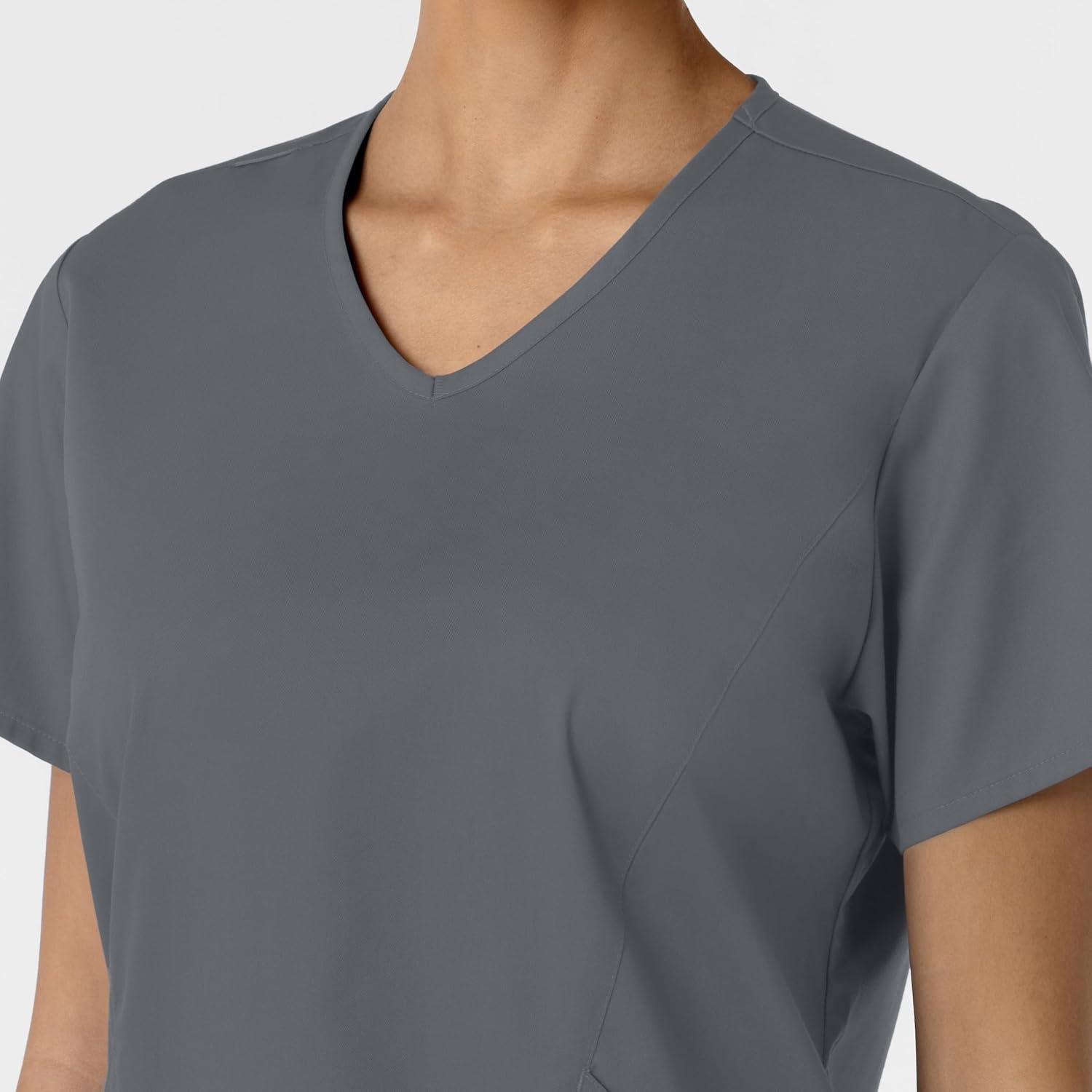 image:imageWink Work Womens Curved VNeck Scrub TopPewter