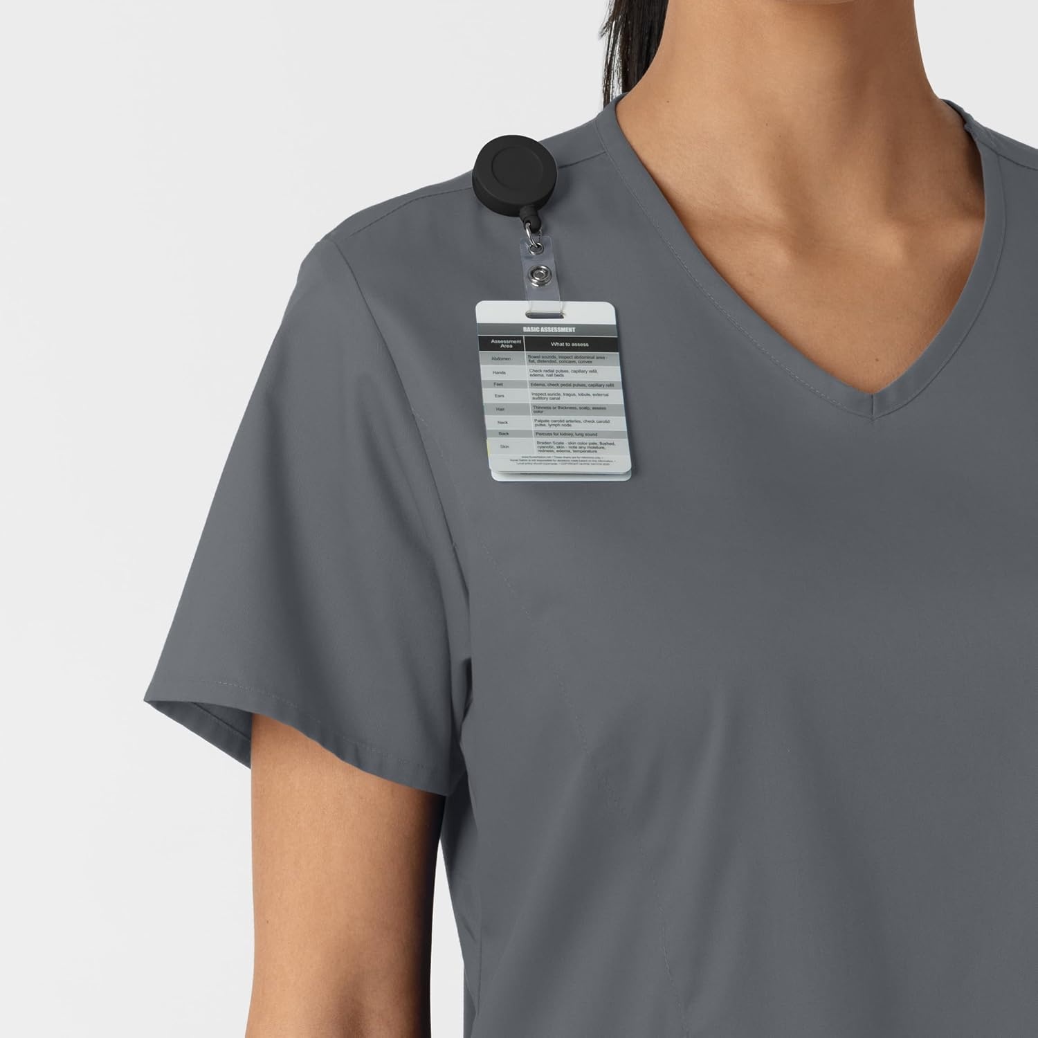 image:imageWink Work Womens Curved VNeck Scrub TopPewter