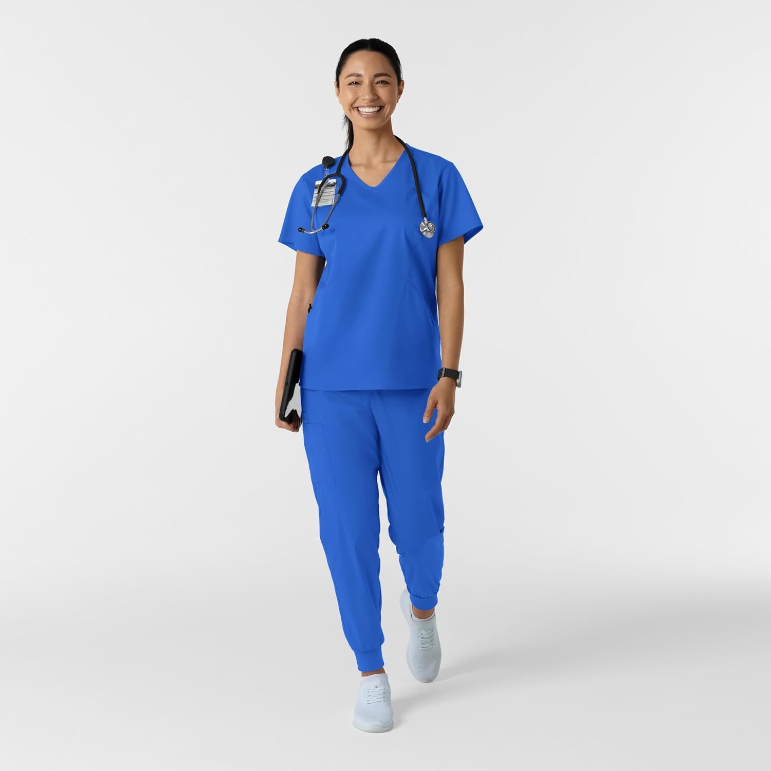 image:imageWink Work Womens Curved VNeck Scrub TopRoyal