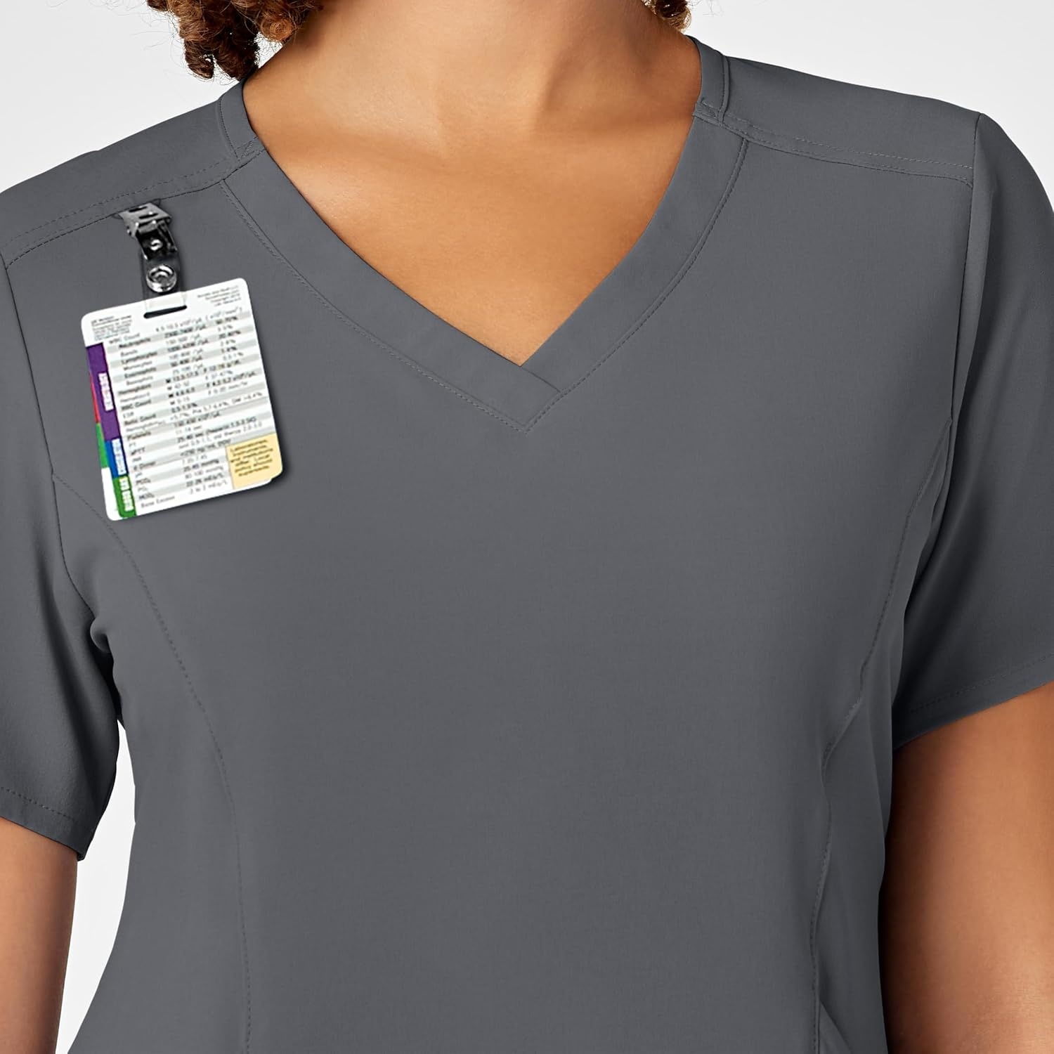 image:imageWonderWink RENEW Womens VNeck Scrub Top Pewter XS