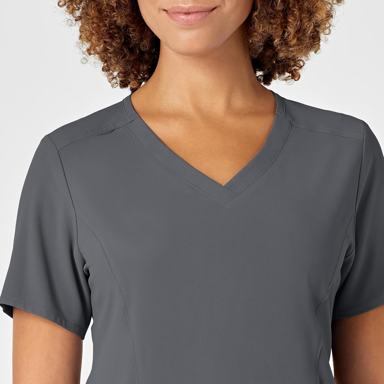 image:imageWonderWink RENEW Womens VNeck Scrub Top Pewter XS