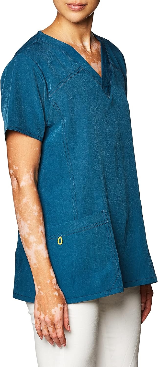image:imageWonderWink Womens Scrubs Four Way Stretch Sporty VNeck Top Caribbean Large