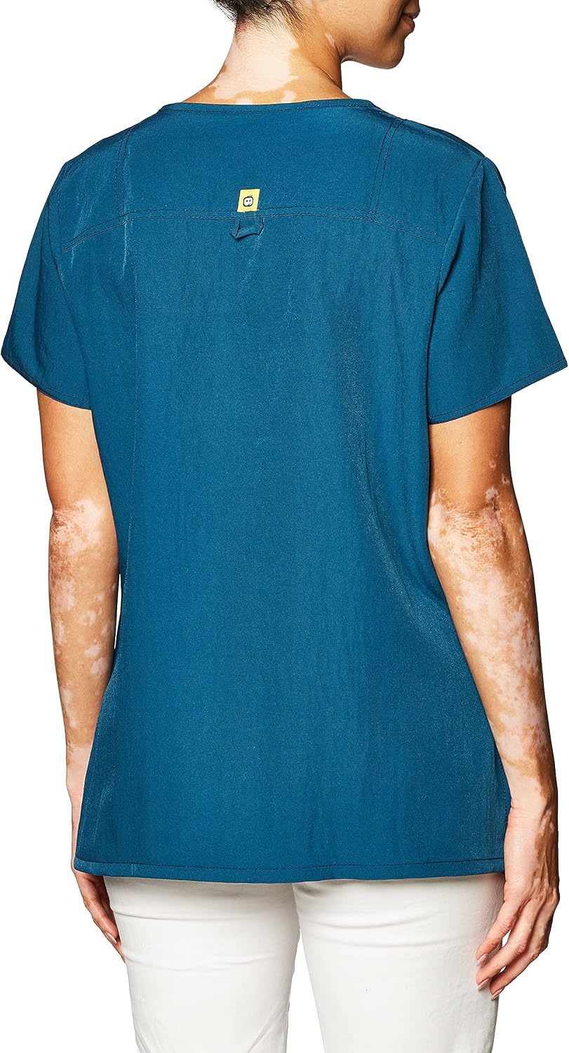 image:imageWonderWink Womens Scrubs Four Way Stretch Sporty VNeck Top Caribbean Large