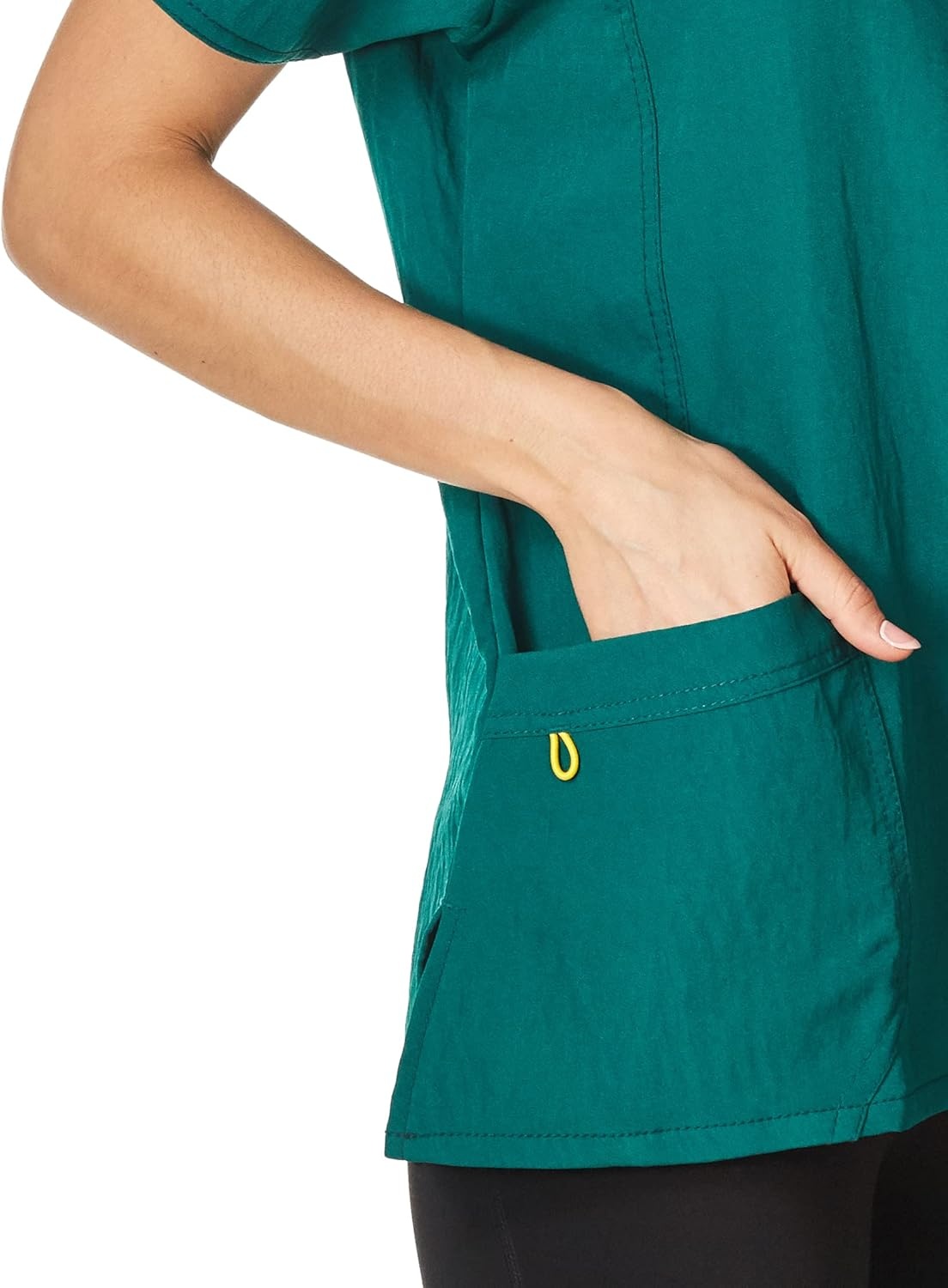 image:imageWonderWink Womens Scrubs Four Way Stretch Sporty VNeck Top Hunter Green Large