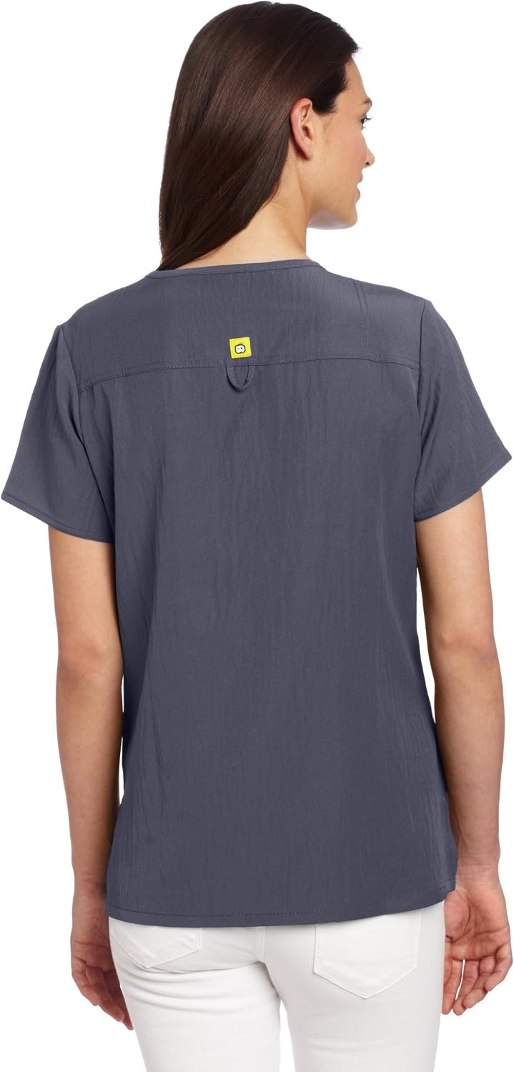 image:imageWonderWink Womens Scrubs Four Way Stretch Sporty VNeck Top Pewter Medium