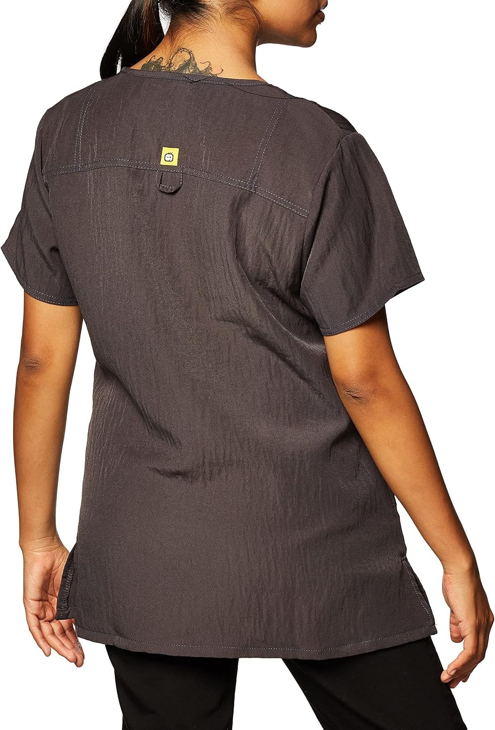 image:imageWonderWink Womens Scrubs Four Way Stretch Sporty VNeck Top Pewter Medium