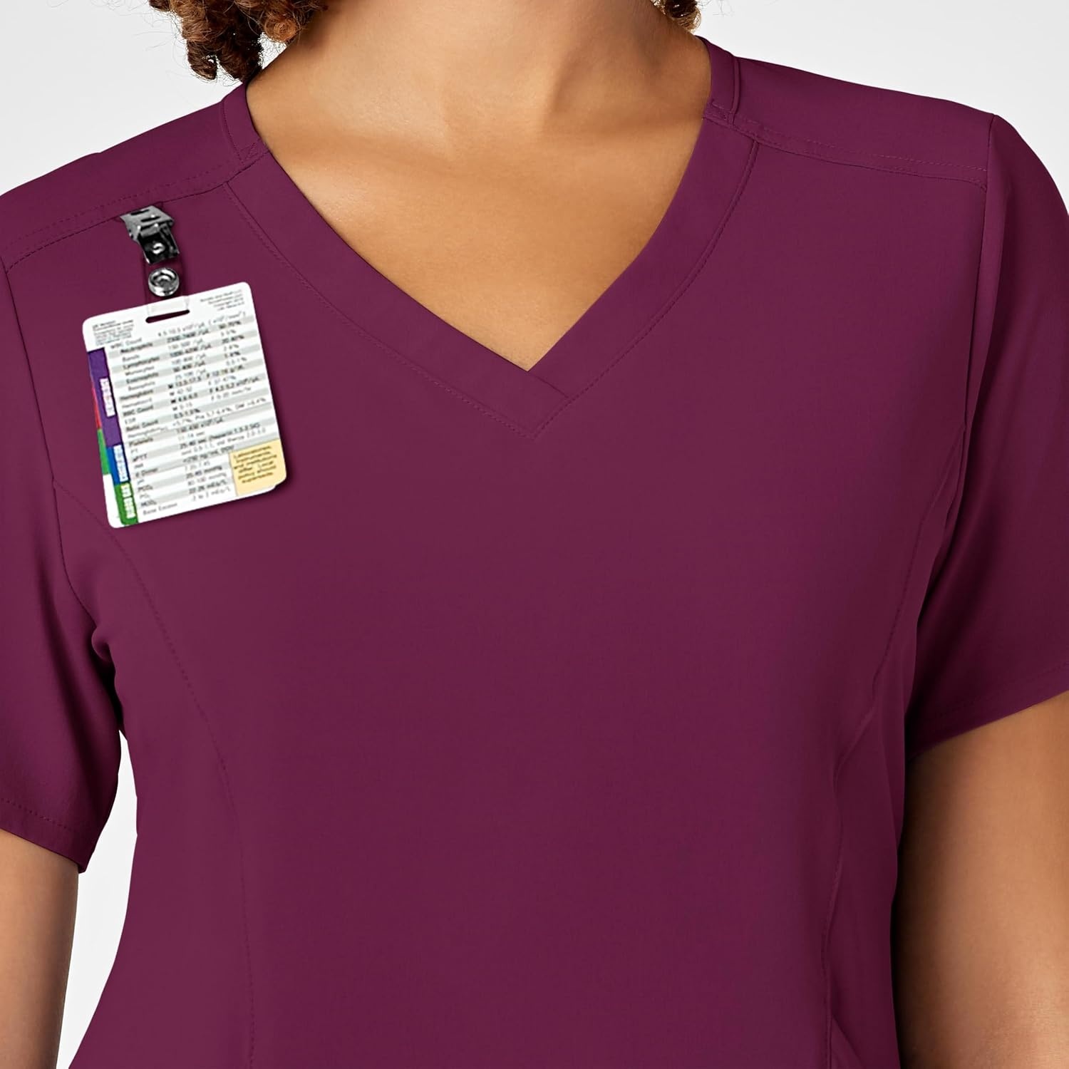 image:imageWonderWink Womens VNeck Top Medical Scrubs Wine Small US