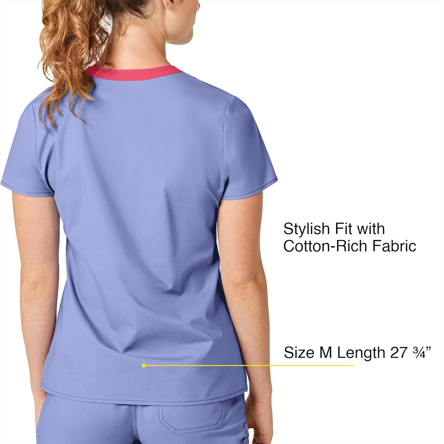 image:imageWonderWink Womens Wonderflex Verity Scrub Top Ceil Blue Small