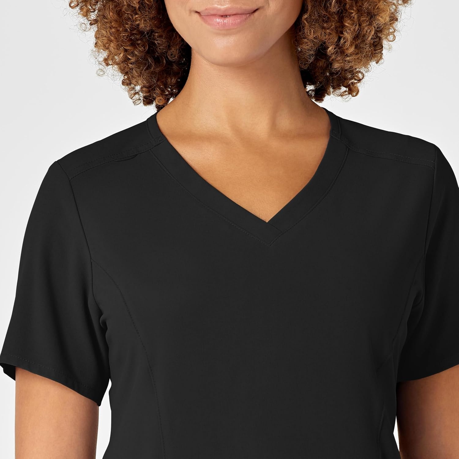 image:imageWonderWink womens Renew Womens Vneck Top Medical Scrubs Black XXLarge US