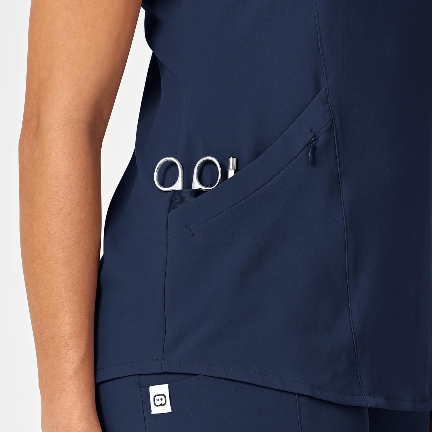 image:imageWonderWink womens Renew Womens Vneck Top Medical Scrubs Navy 1X US