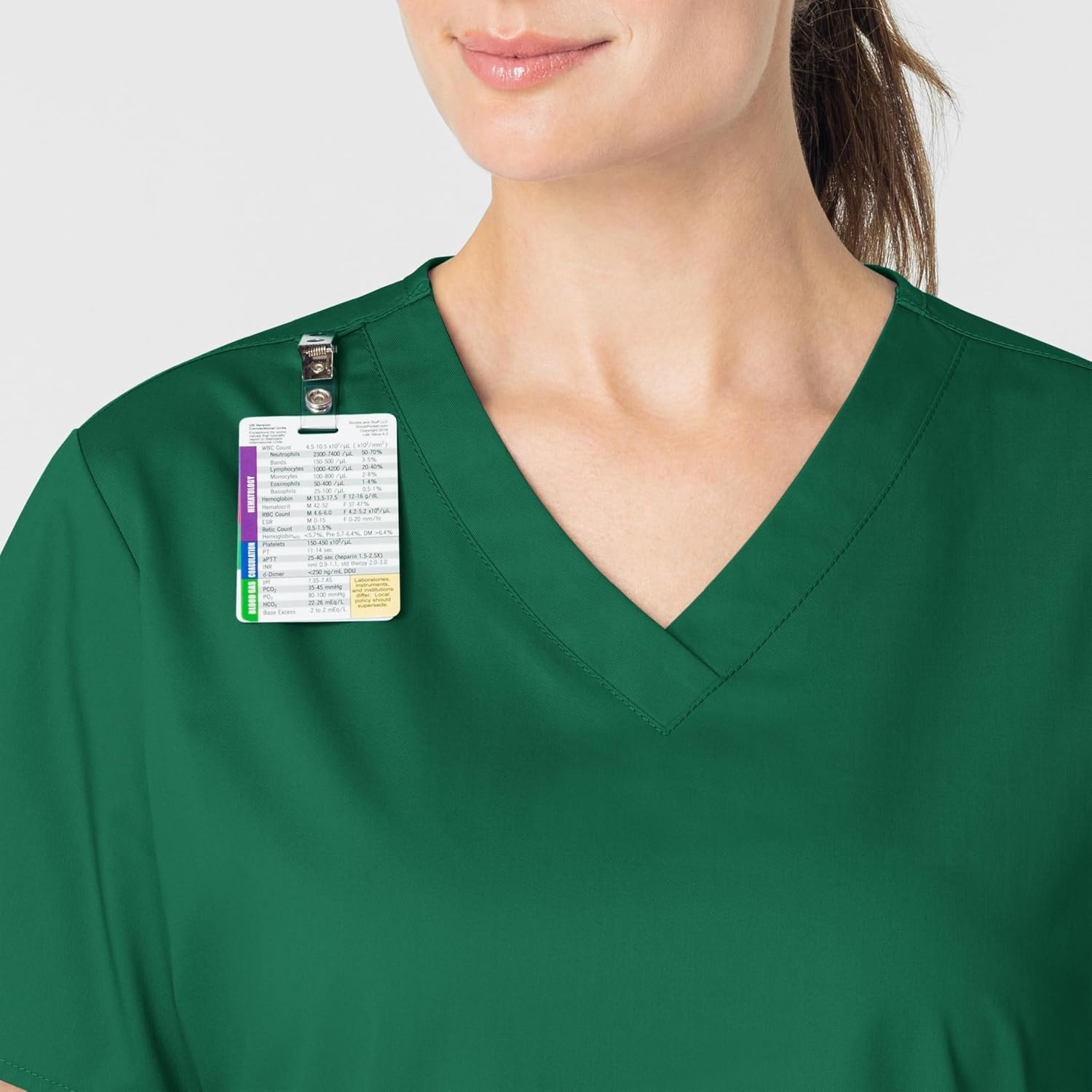 image:imageWonderWink womens Wonderwork Womens Vneck Top medical scrubs shirts Hunter Small US