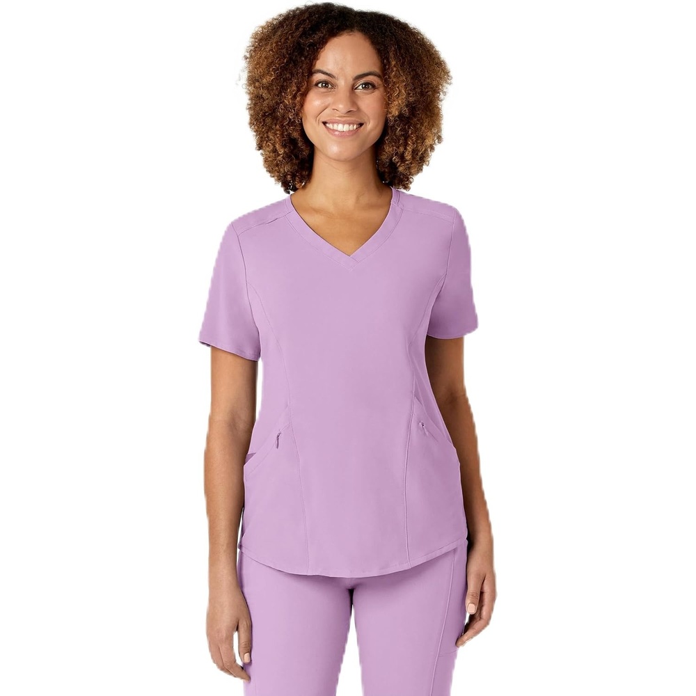 image:imageWINK Nova Womens FlexnReach VNeck Scrub TopViolet Tulle