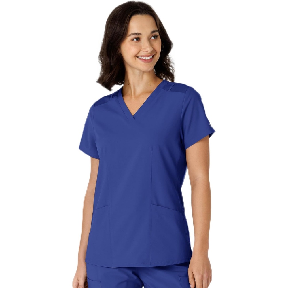 image:imageWINK Womens Womens Flexnreach Side Panel Vneck Scrub TopGalaxy Blue