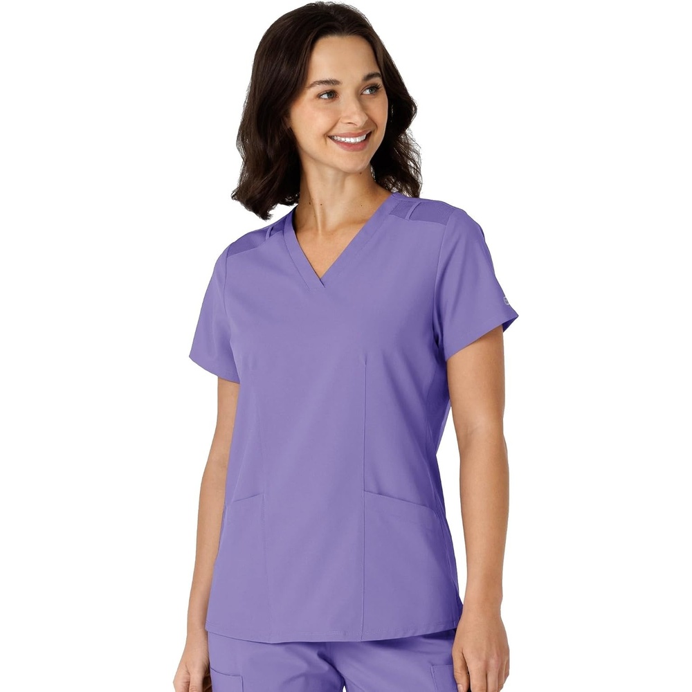 image:imageWINK Womens Womens Flexnreach Side Panel Vneck Scrub TopIris Purple