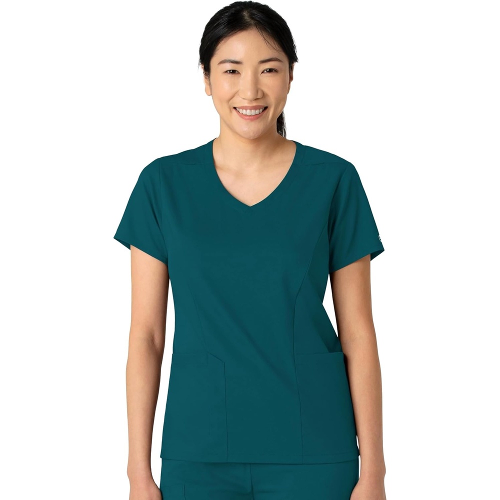 image:imageWink Boundless Womens 2Pocket VNeck Scrub TopCaribbean