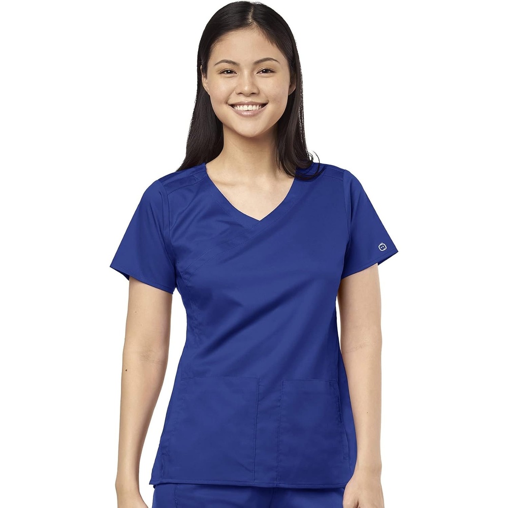 image:imageWink PRO Womens 4 Pocket Wrap Scrub TopGalaxy Blue