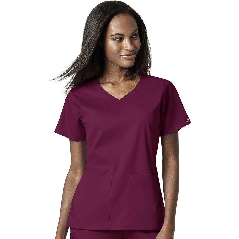 image:imageWink PRO Womens 4 Pocket Wrap Scrub TopTeal Blue