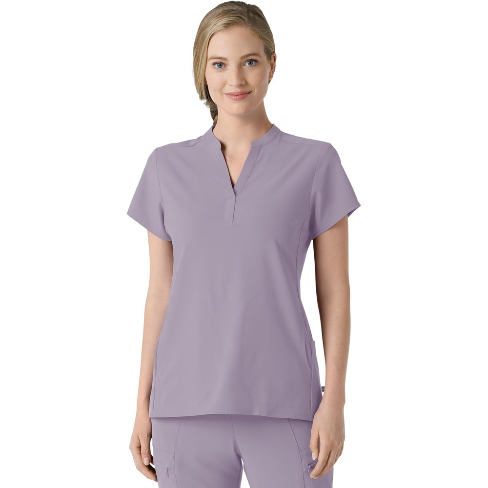 image:imageWink Renew Womens Mandarin Collar Scrub TopWisteria