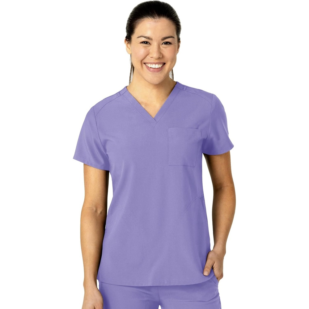 image:imageWink W123 Womens FlexnReach VNeck Scrub Top  Iris Purple 2X