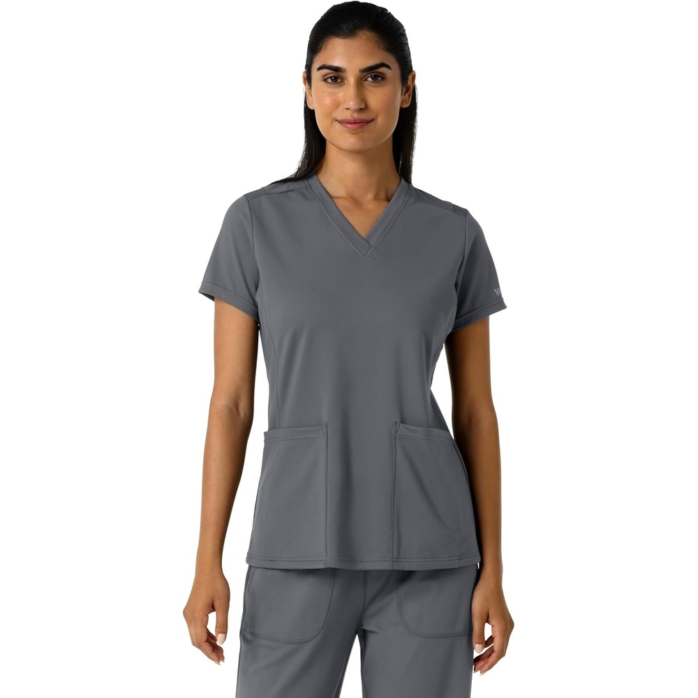 image:imageWink Womens Womens 2Pocket Scrub TopPewter
