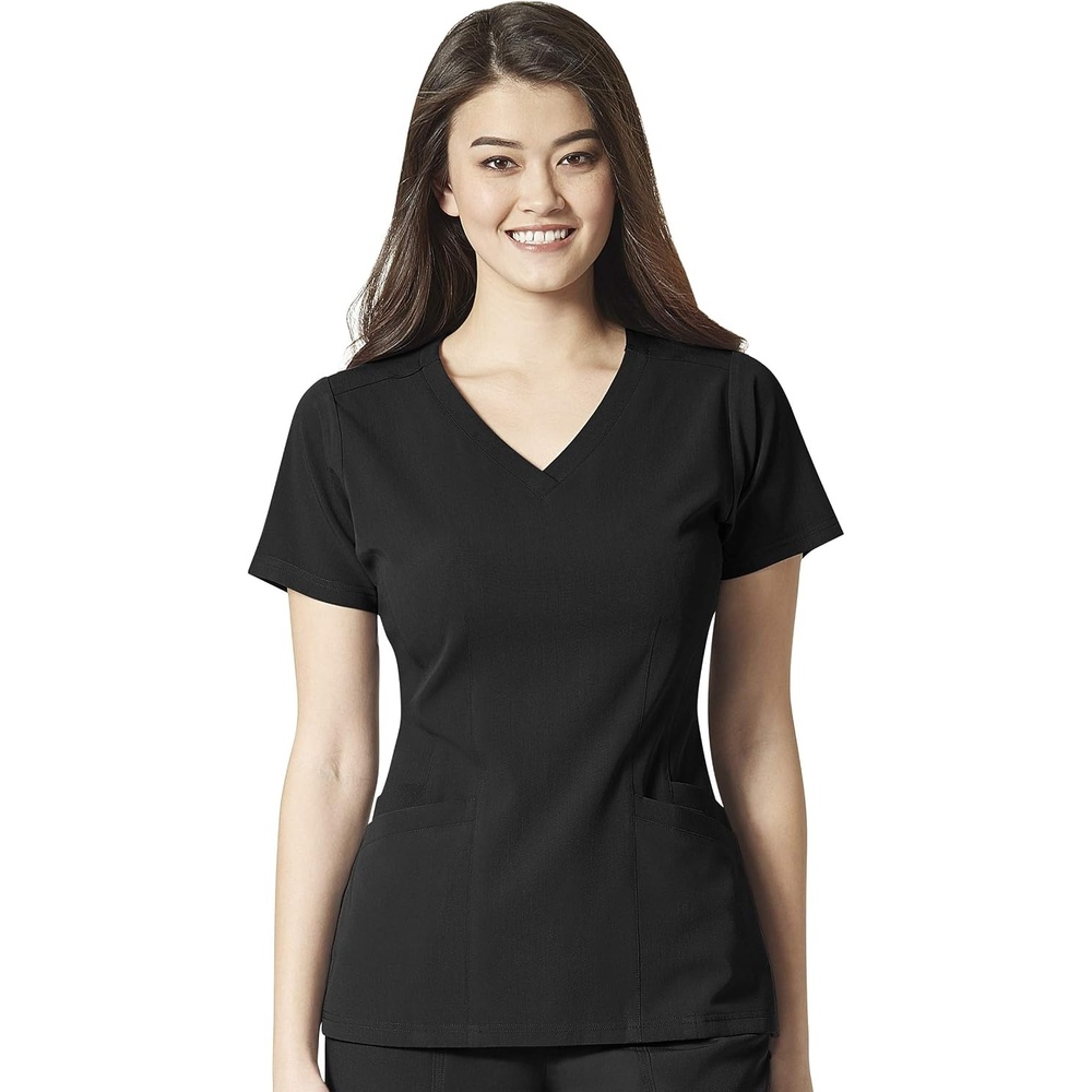 image:imageWink Womens Womens Flex Back VNeck Scrub TopBlack
