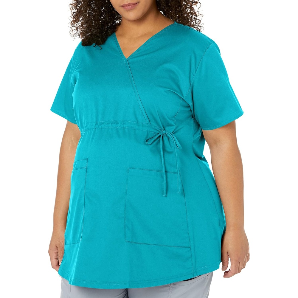 image:imageWink WonderWORK Scrubs for Maternity Mock Wrap Scrub Tops